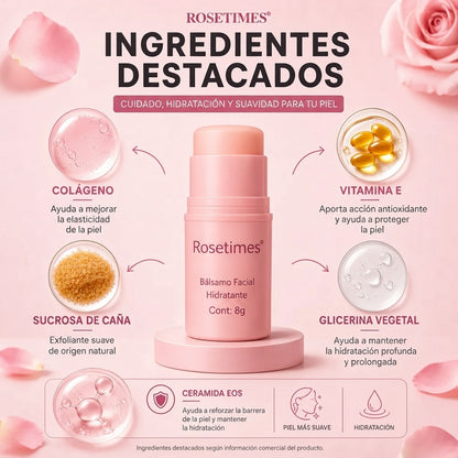 Rosetimes® Bálsamo Facial Hidratante Antiarrugas 2x1