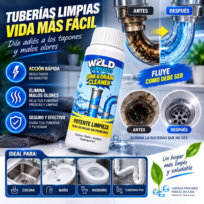 Pack 3x1 Pro | Destapa y Elimina Olores de Tus Cañerías en Minutos Sin Esfuerzo