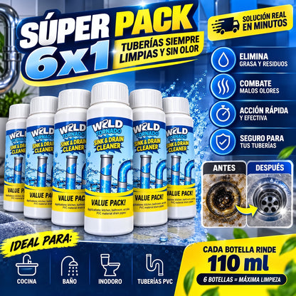 Pack 3x1 Pro | Destapa y Elimina Olores de Tus Cañerías en Minutos Sin Esfuerzo