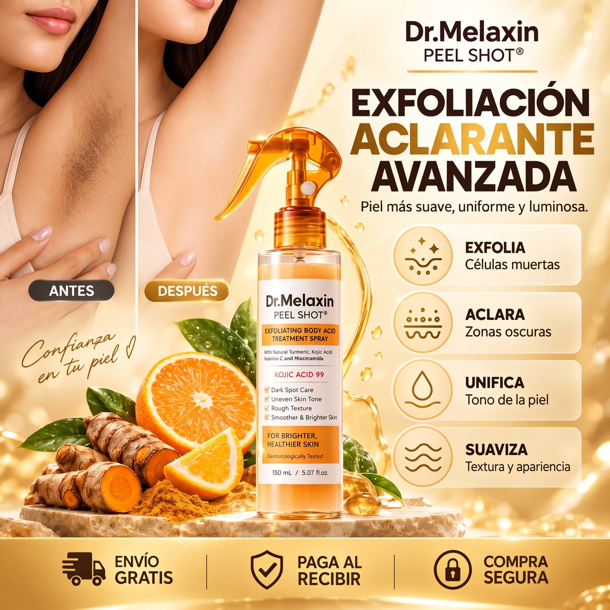 EXFOLIANTE ACLARANTE PRO SKIN – PIEL MÁS SUAVE, UNIFORME Y LUMINOSA ✨