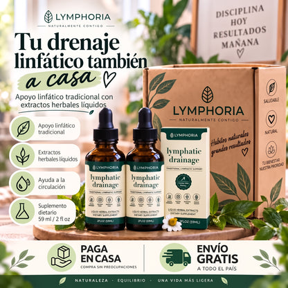 2x1 Drenaje Linfático Lymphoria® | Elimina la Hinchazón de Rostro, Abdomen y Piernas 💧