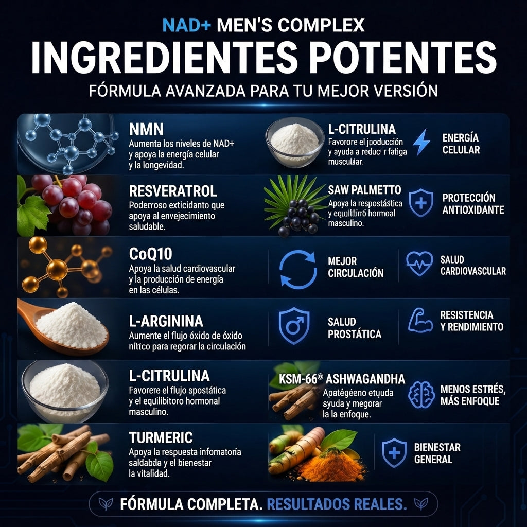 Selerb NAD+ Men's Complex: Potencia tu Energía y Rendimiento 🚀