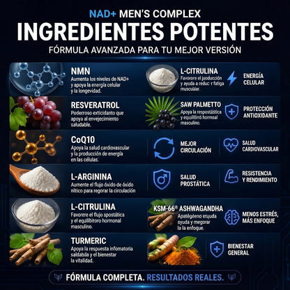 Selerb NAD+ Men's Complex: Potencia tu Energía y Rendimiento 🚀