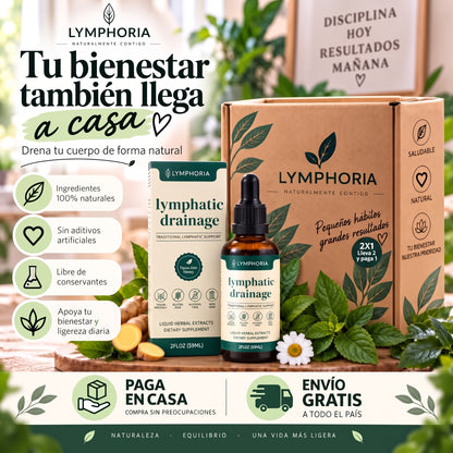 2x1 Drenaje Linfático Lymphoria® | Elimina la Hinchazón de Rostro, Abdomen y Piernas 💧