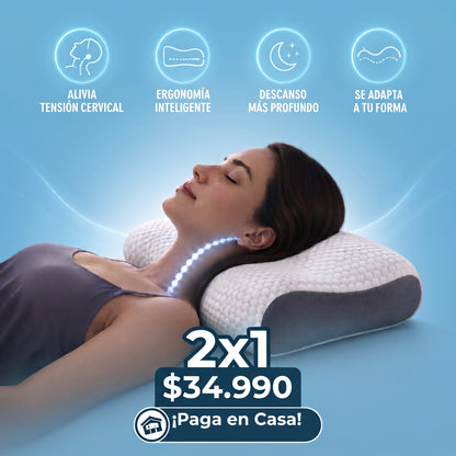 Almohada Cervical Ergonómica 3D con Alineación Espinal 2X1