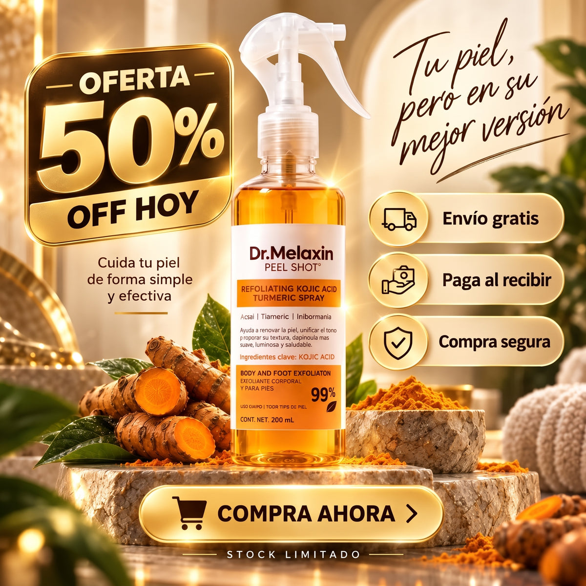 EXFOLIANTE ACLARANTE PRO SKIN – PIEL MÁS SUAVE, UNIFORME Y LUMINOSA ✨