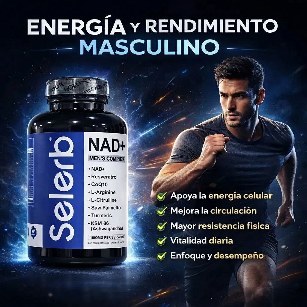 Selerb NAD+ Men's Complex: Potencia tu Energía y Rendimiento 🚀