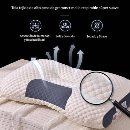 Almohada Cervical Ergonómica 3D con Alineación Espinal 2X1