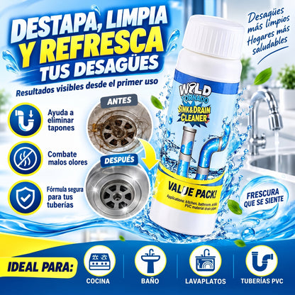 Pack 3x1 Pro | Destapa y Elimina Olores de Tus Cañerías en Minutos Sin Esfuerzo