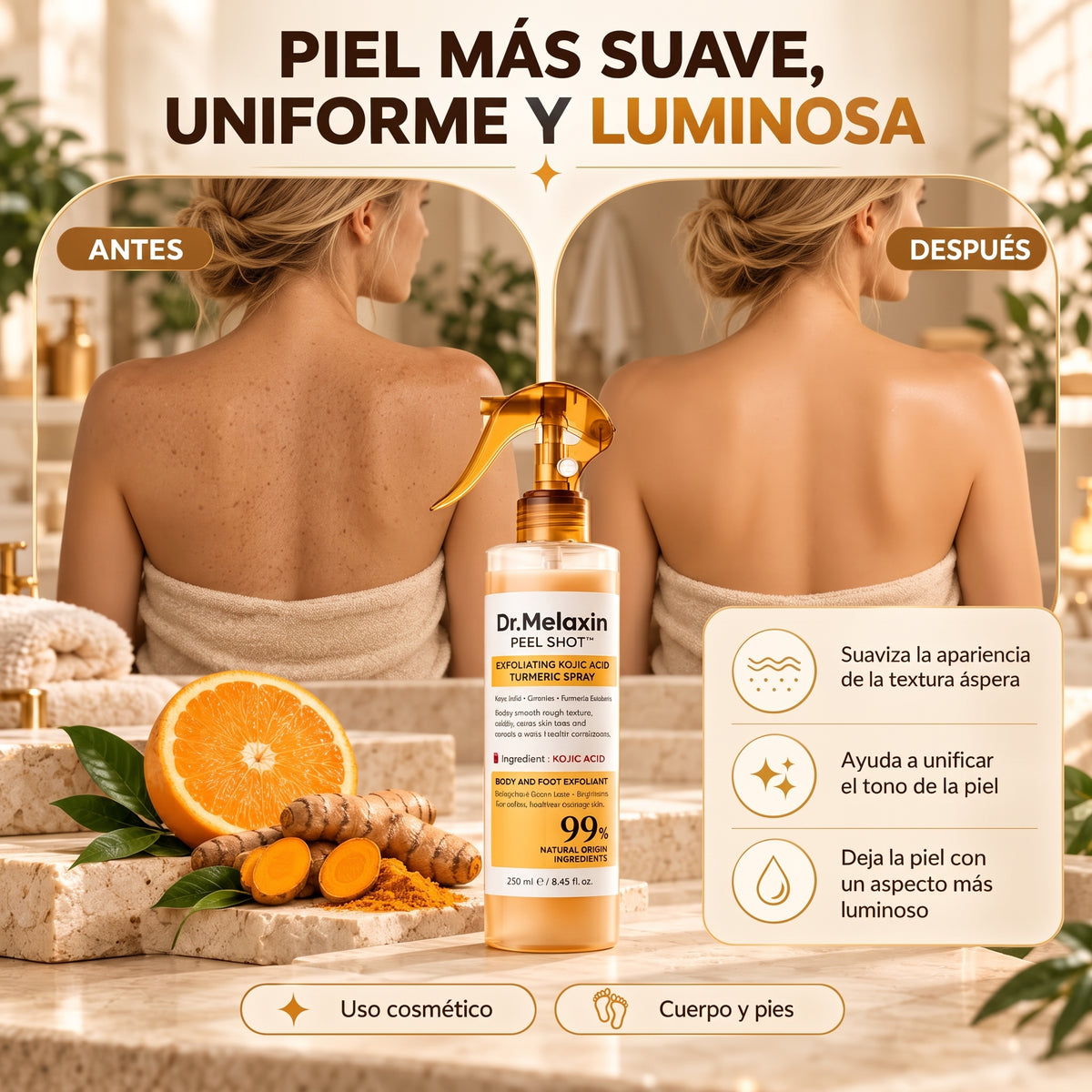 EXFOLIANTE ACLARANTE PRO SKIN – PIEL MÁS SUAVE, UNIFORME Y LUMINOSA ✨