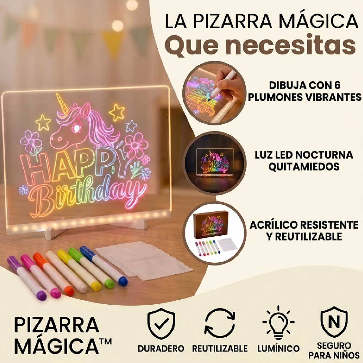 Pizarra Magica Luz Led