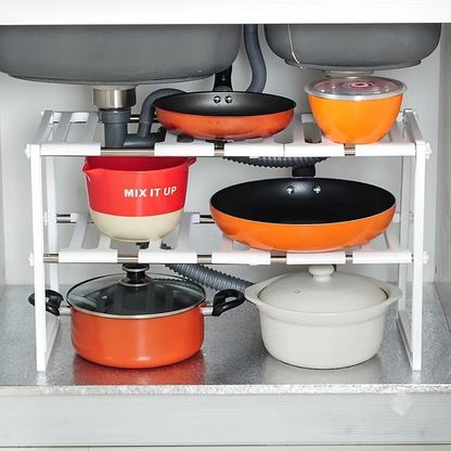 Organizador Doble de Acero Inoxidable