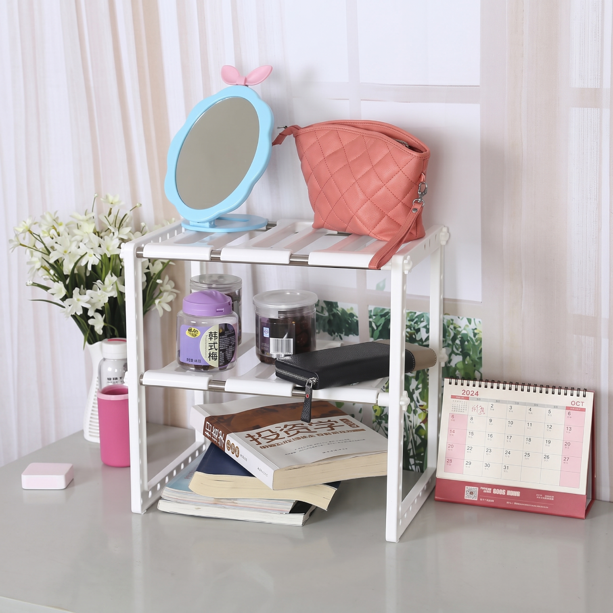 Organizador Doble de Acero Inoxidable