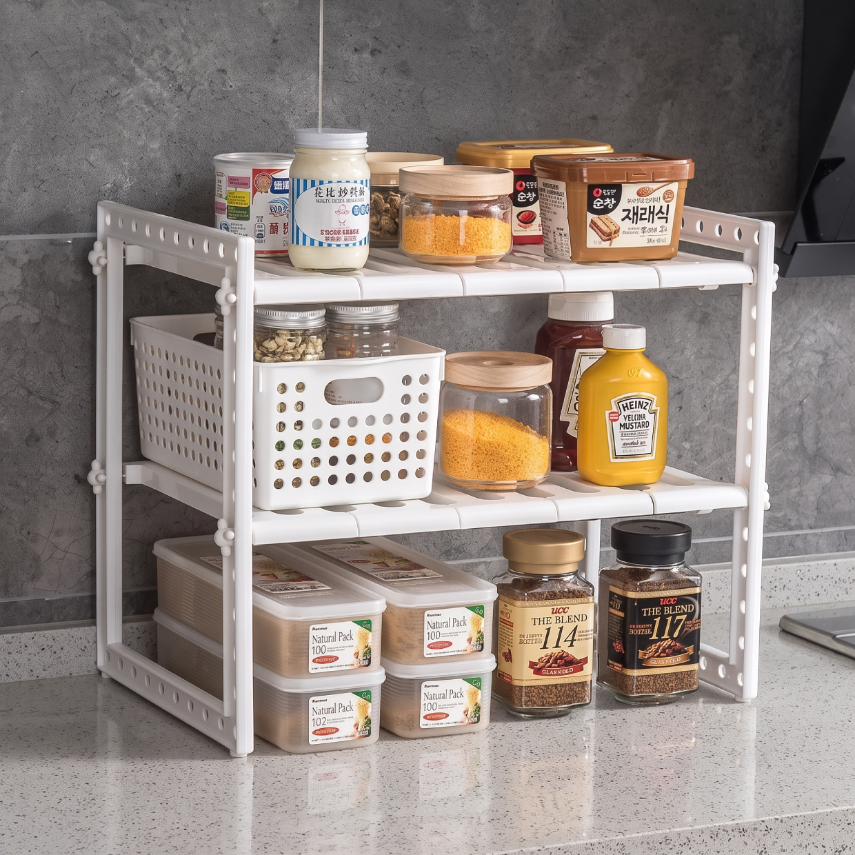 Organizador Doble de Acero Inoxidable