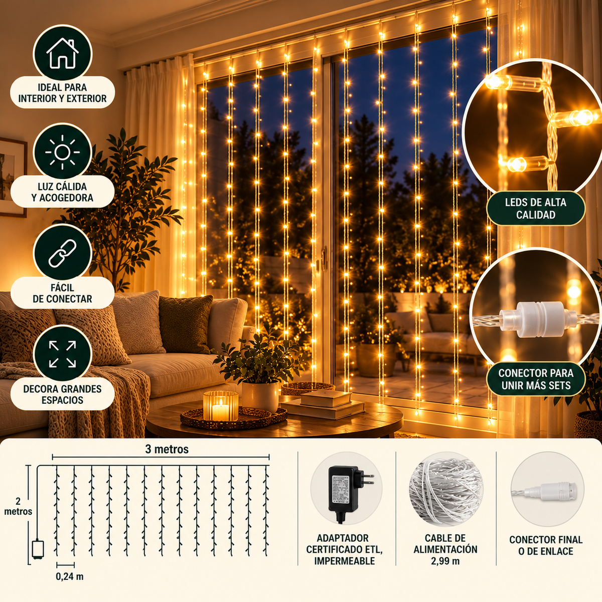 CORTINA LUZ PRO™ | AMBIENTE DE LUJO Y COMODIDAD