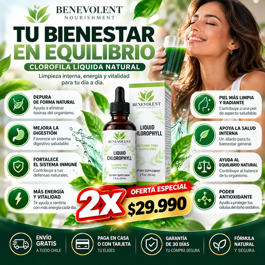 Clorofila Líquida 60 ml 🌿 | Frescura, Bienestar y Cuidado Natural Desde Adentro