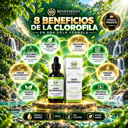 Clorofila Líquida 60 ml 🌿 | Frescura, Bienestar y Cuidado Natural Desde Adentro