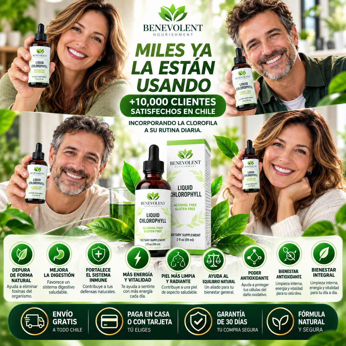Clorofila Líquida 60 ml 🌿 | Frescura, Bienestar y Cuidado Natural Desde Adentro